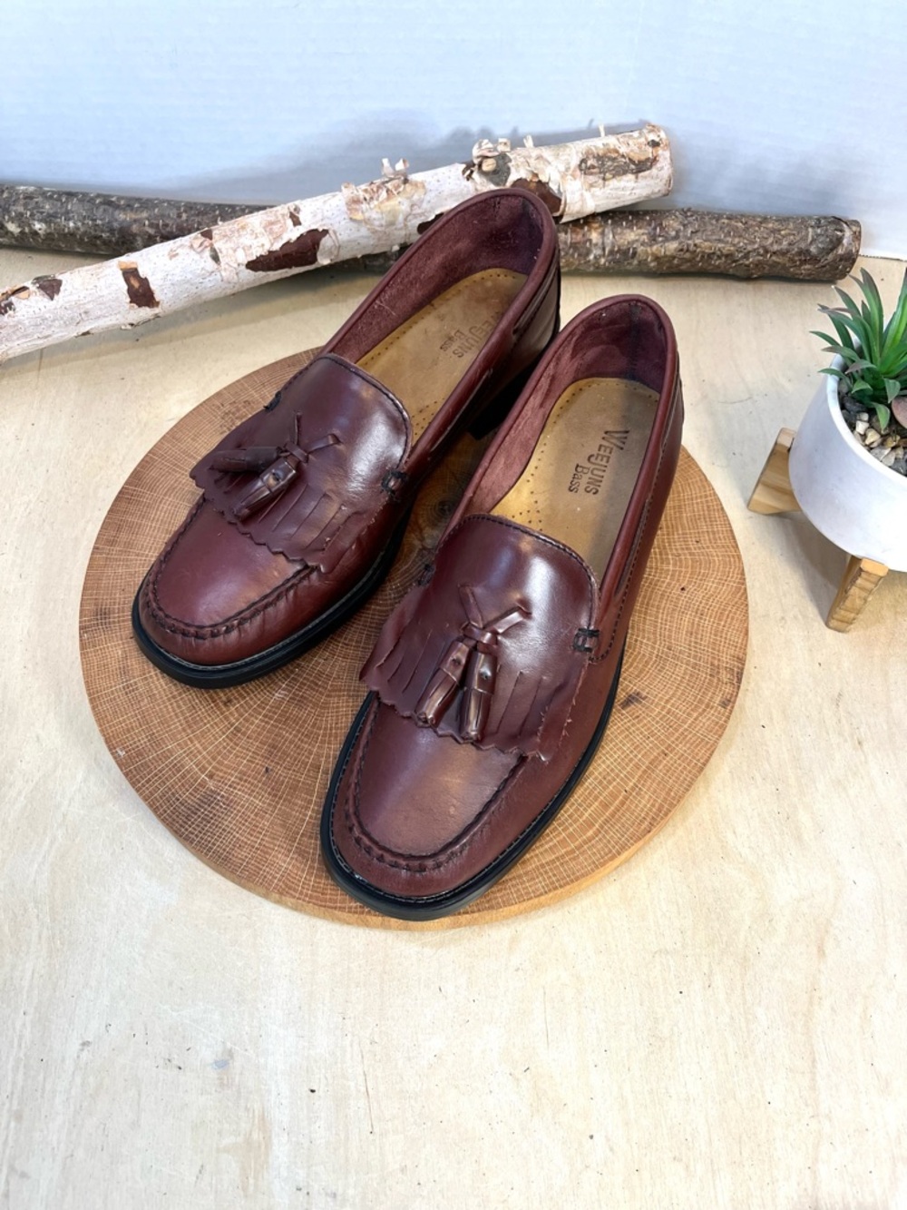 Vintage G.H. Bass Weejuns Marietta II Tassel Loafers Brown Size 9